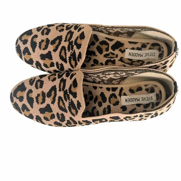 Steve Madden Leopard Sabin Fabric Knit Flat Women Size 9.5 - Picture 6 of 9
